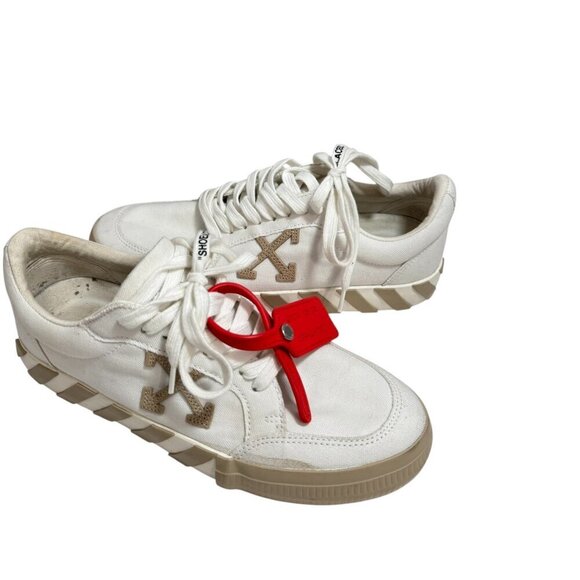 Off-White Vulcanized Vulc Low Sneakers Size 41 Women's 10 Men's 8-8.5 w Dustbag - Picture 2 of 12